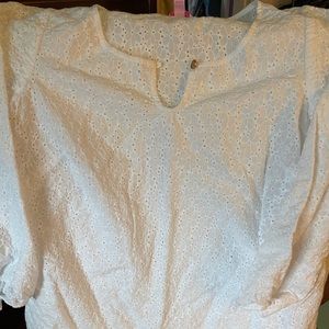 Lilly Pulitzer white eyelet top